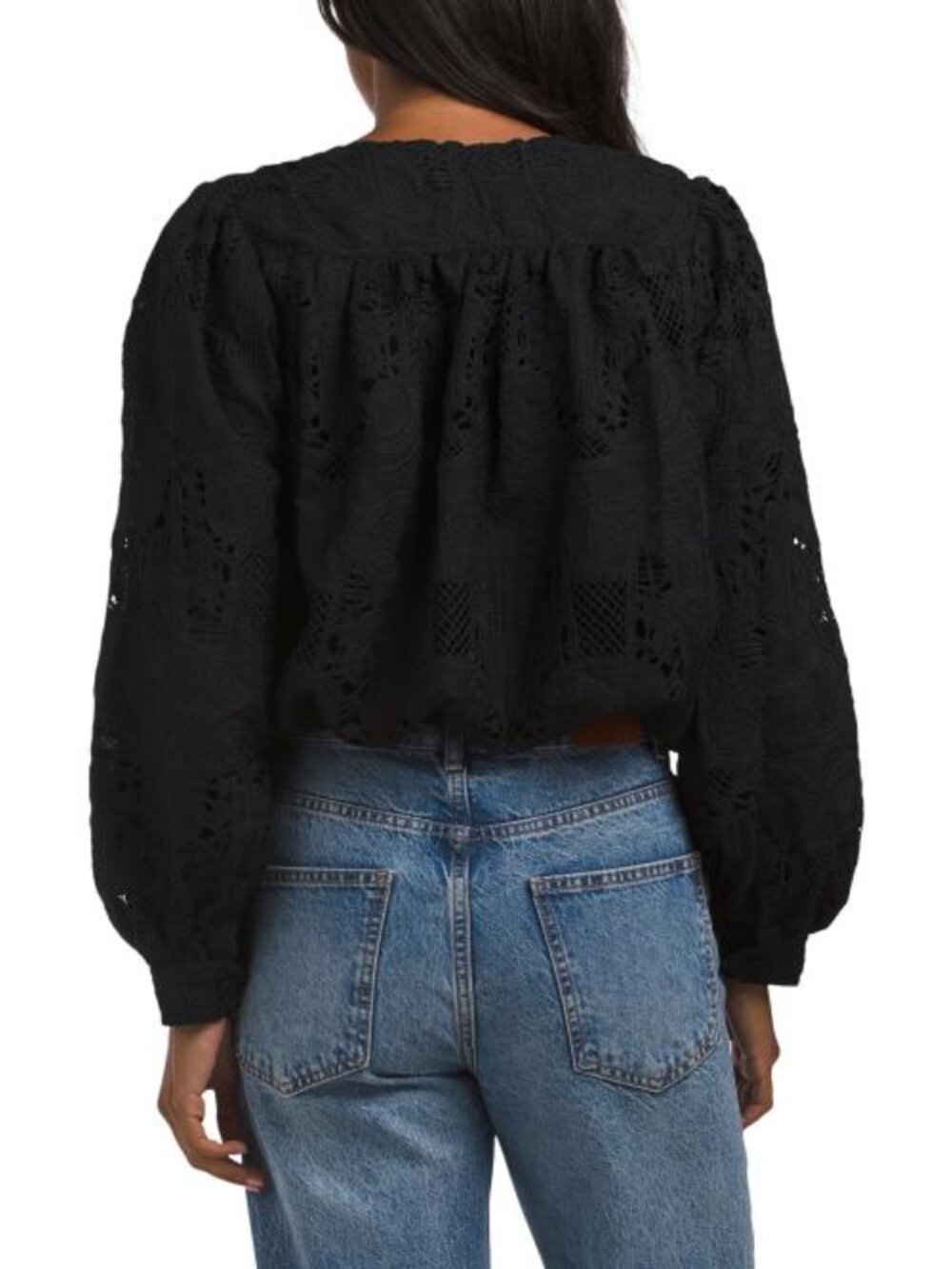 CIEBON Donna Bubble Hem Cropped Jacket - Picture 2 of 4